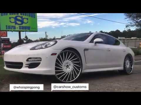 Seths domino white 2nd in the world Porsche Panamera on 26s forgiato