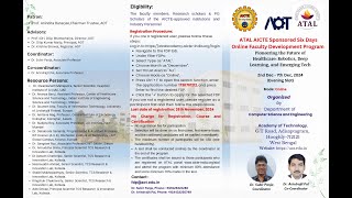 ATAL AICTE Sponsored Online Faculty Development Program | Day 5