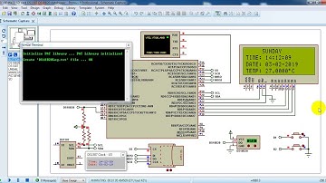 Temperature data logger using PIC1846K22 and SD card - Simulation