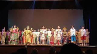Curtain Closing of the Khon Thai Masked Dance in Sala Chalermkrung Royal Theater
