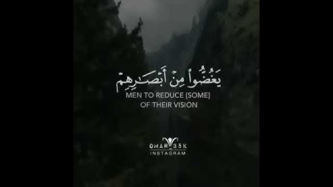 {قُل لِّلْمُؤْمِنِينَ يَغُضُّوا مِنْ أَبْصَارِهِمْ وَيَحْفَظُوا فُرُوجَهُمْ ۚ} تلاوة من سورة النور