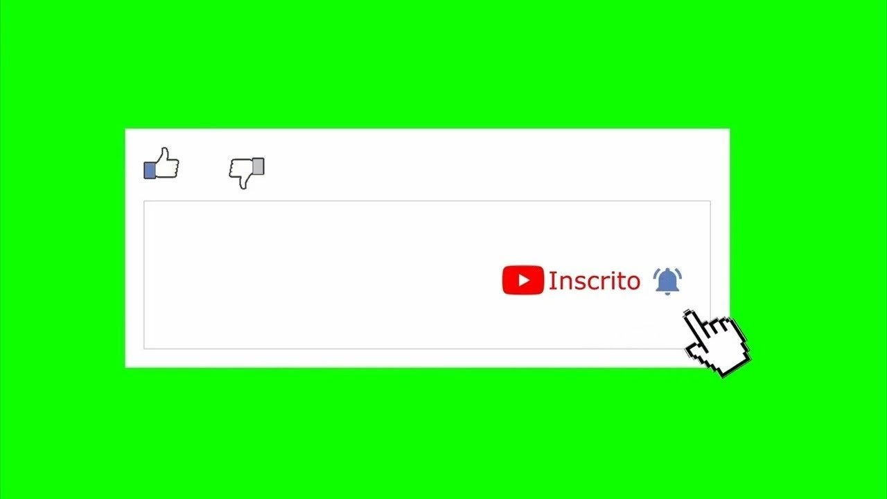 Inscreva-se Chroma Key - Deixe o like, Play / Green Screen, Fundo