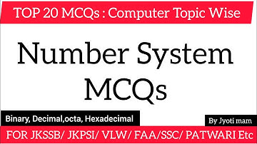 20 Top Computer Number System MCQs Set 1 | Any competitive exam preparation | i aspirant