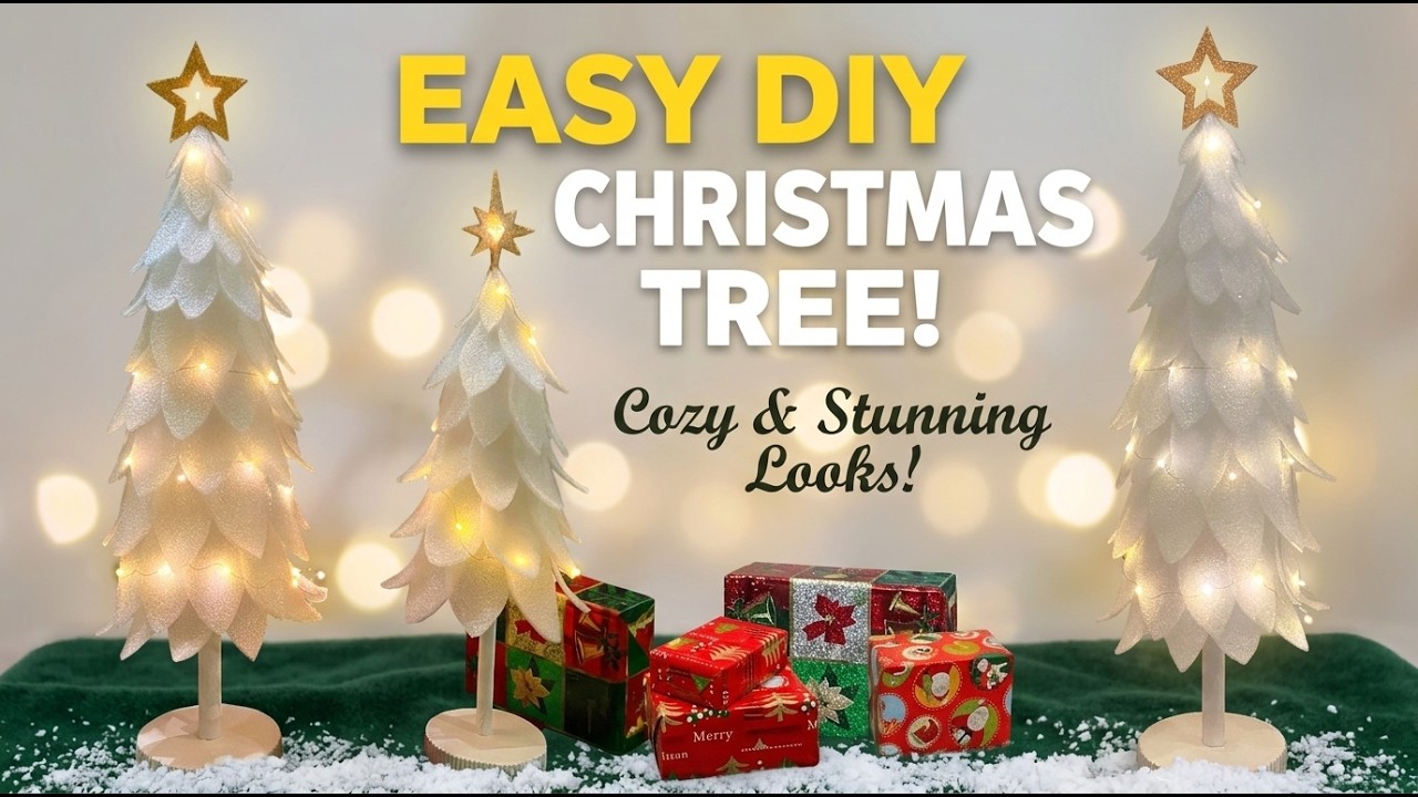 How to Make White Christmas tree | DIY White Christmas Tree - YouTube