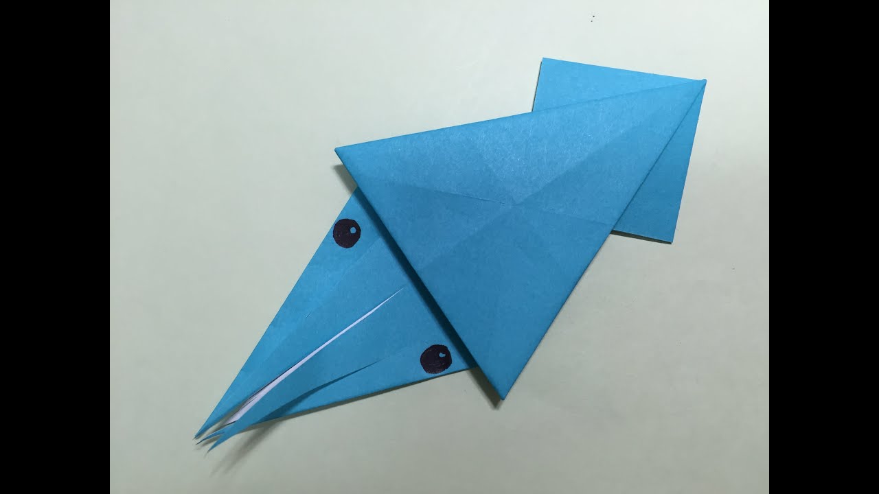 折り紙ランド Vol 3 イカの折り方 Ver 1 Origami How To Fold A Cuttlefish Ver 1 Youtube