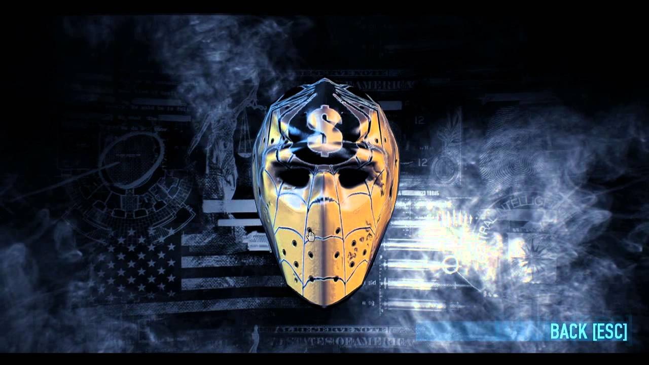 Огненная маска в пейдей 2. Маска алчности. Mega Greed. Greed Mask. Маска вторая часть
