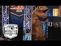 A T-Rex Dinosaur Crashes The American Ninja Warrior Course | American Ninja Warrior