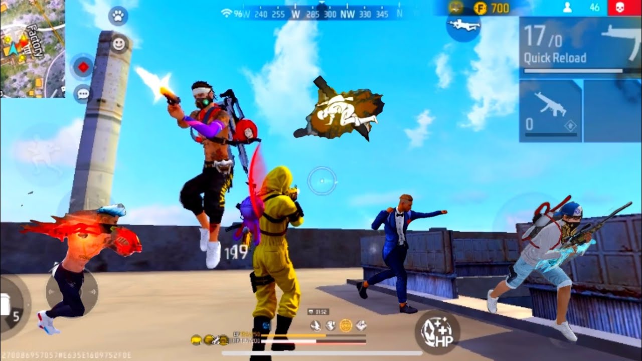 free fire free fire 50 kills total- ff br rank push squad gameplay ...
