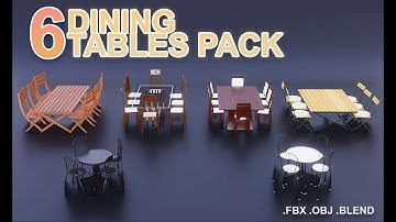 Dining Table Pack Camera Tracking (Made in Blender 2.93 and Substance Painter)