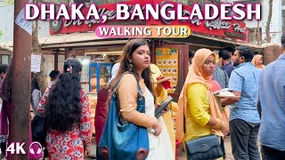 Beautiful Dhaka City Walking Tour  Bangladesh in 4K [ASMR Sound]