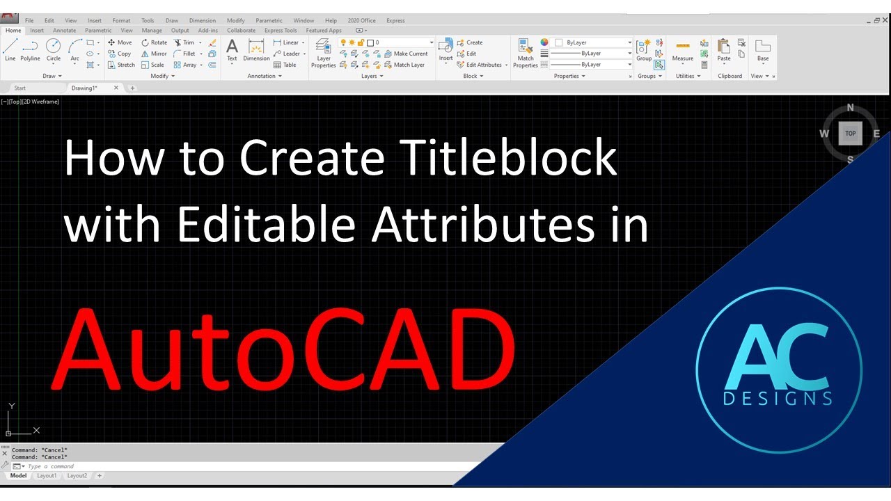 How to Create Titleblock with Editable Attributes in AutoCAD | AutoCAD Tips and Tricks