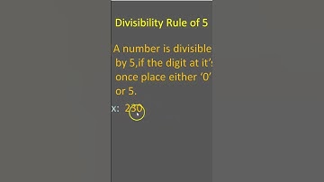 #Divisibility Rules #divisibility rule of "5"