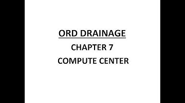 ORD Drainage - Chapter 7 - Compute Center