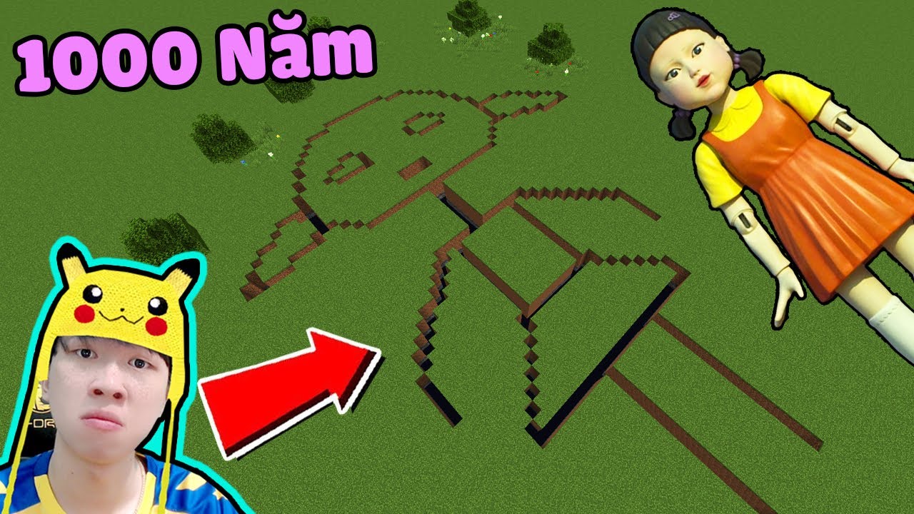 Vinh Thấy Hóa Thạch 1000 Năm Của Búp Bê SQUID GAME ?? NƠI NÀY SỢ QUÁ …TRÒ CHƠI CON MỰC MINECRAFT