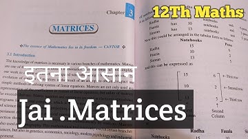 Matrix 12TH Class CBSE and JAC  Board by Pyare sir [video 1]