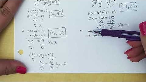 5.3 Notes Solving Systems by Elimination