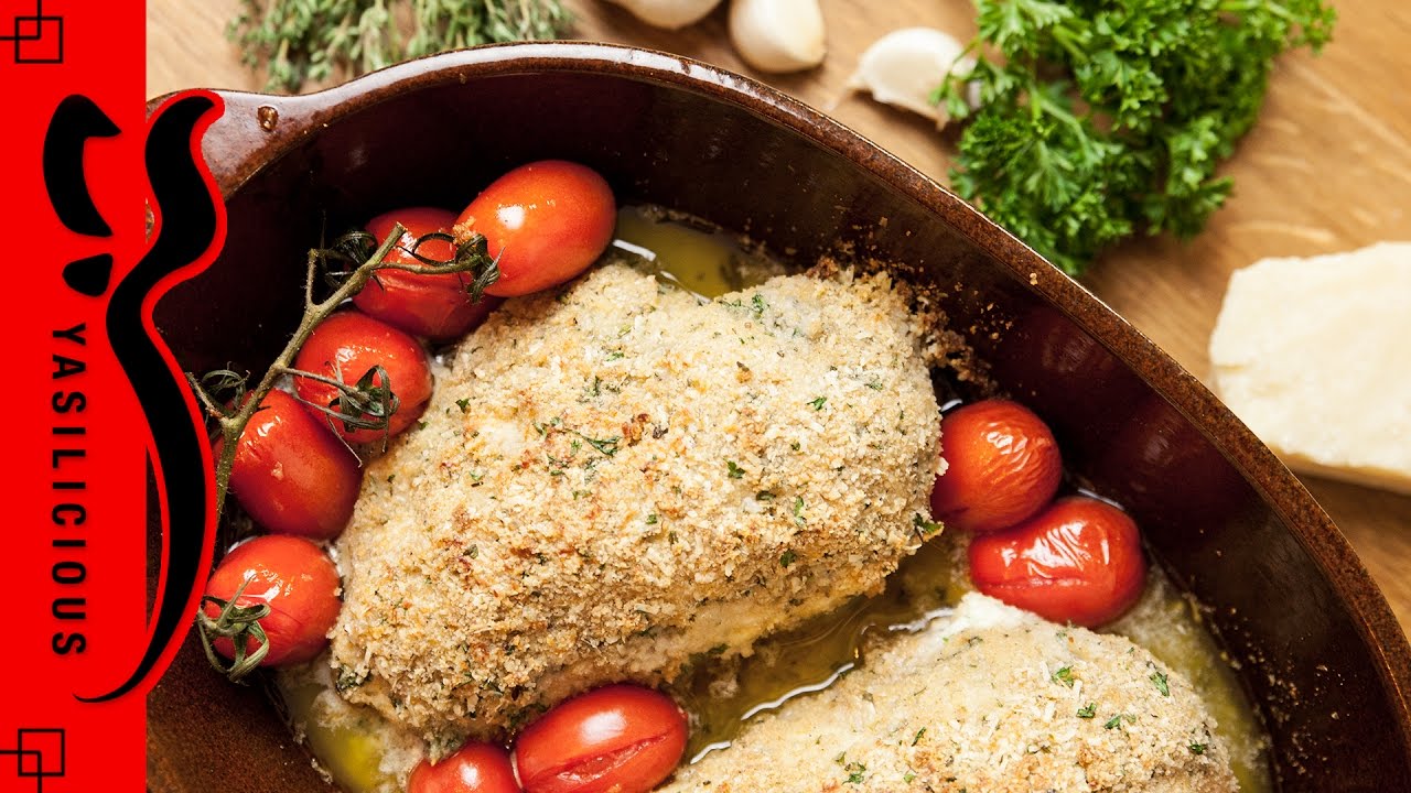 Gefüllte HÄHNCHENBRUST IM PARMESAN KNUSPERMANTEL mit MOZZARELLA KRÄUTER ...