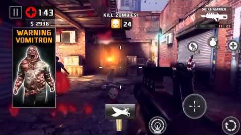 Dead trigger 2 spas & jackhammer level 55 gameplay take no damage iOS.
