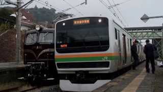 EF58 61 ゆとり EF64 39 根府川駅付近にて 2006.11.16