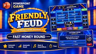 Friendly Feud – Interactive PowerPoint VBA Game Show Template with Fast Money Round
