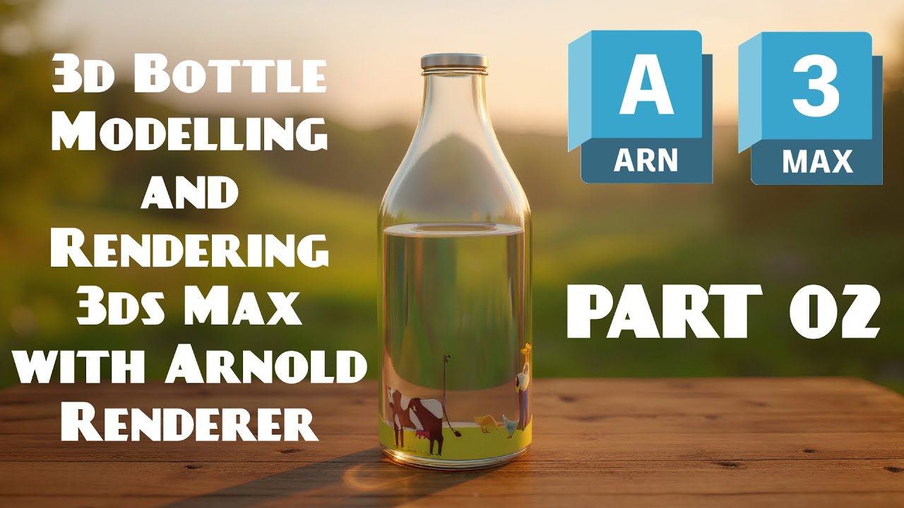 3d Product Bottle Modelling and Rendering in 3ds Max with Arnold ...