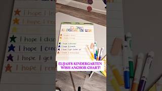 ELIJAH'S KINDERGARTEN WISH ANCHOR CHART! ❤️🧡💛💚💙💜🩷