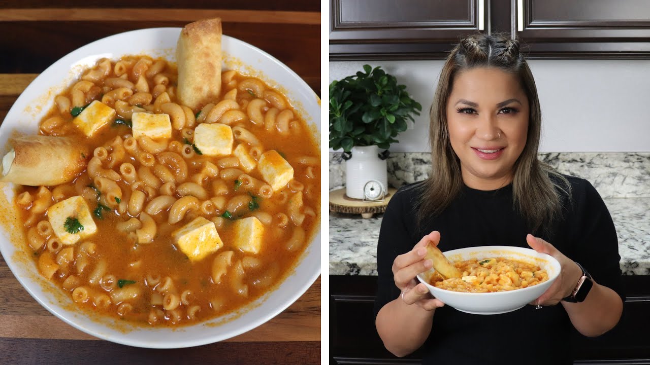 How to make Mexican Sopa de Coditos con Taquitos Dorados de Queso YouTube