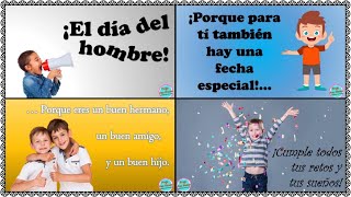 MENSAJE para el DIA DEL HOMBRE ? / FELIZ DIA del HOMBRE para NIÑOS ?‍♂️ -  YouTube