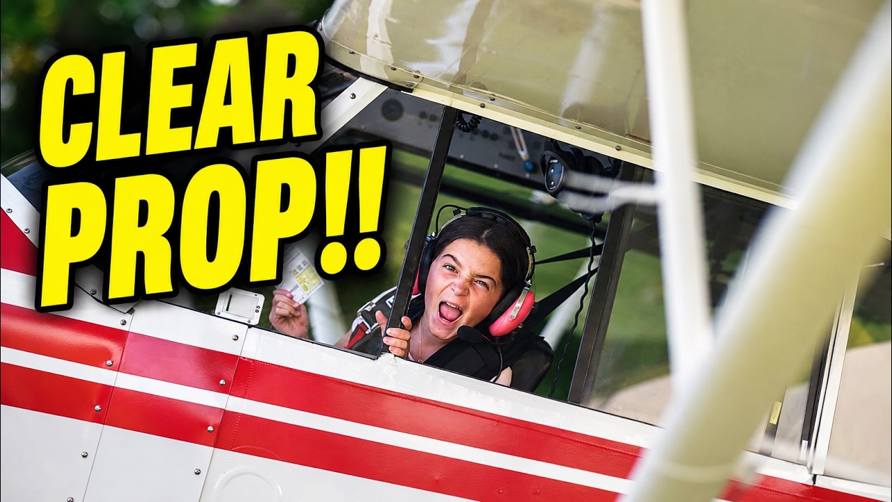 My Kids First Lesson in the Super Cub. Engine Start & Taxi