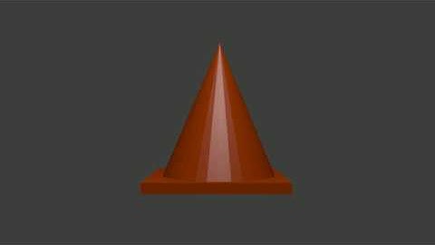 Traffic Cone Created With Blender