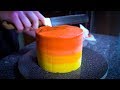 How to Make an Ombre Sunset Fade Cake with Buttercream