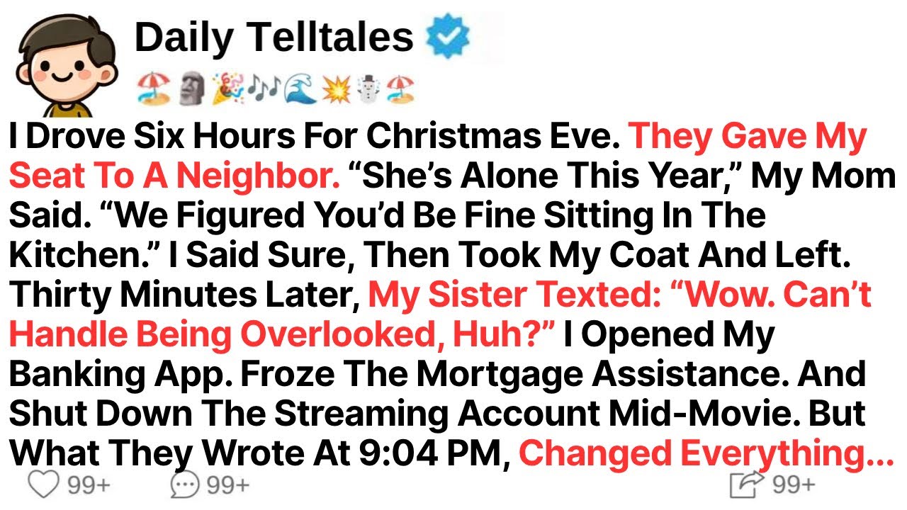 I Drove Six Hours For Christmas Eve. They Gave My Seat To A Neighbor. “She’s Alone This Year,”