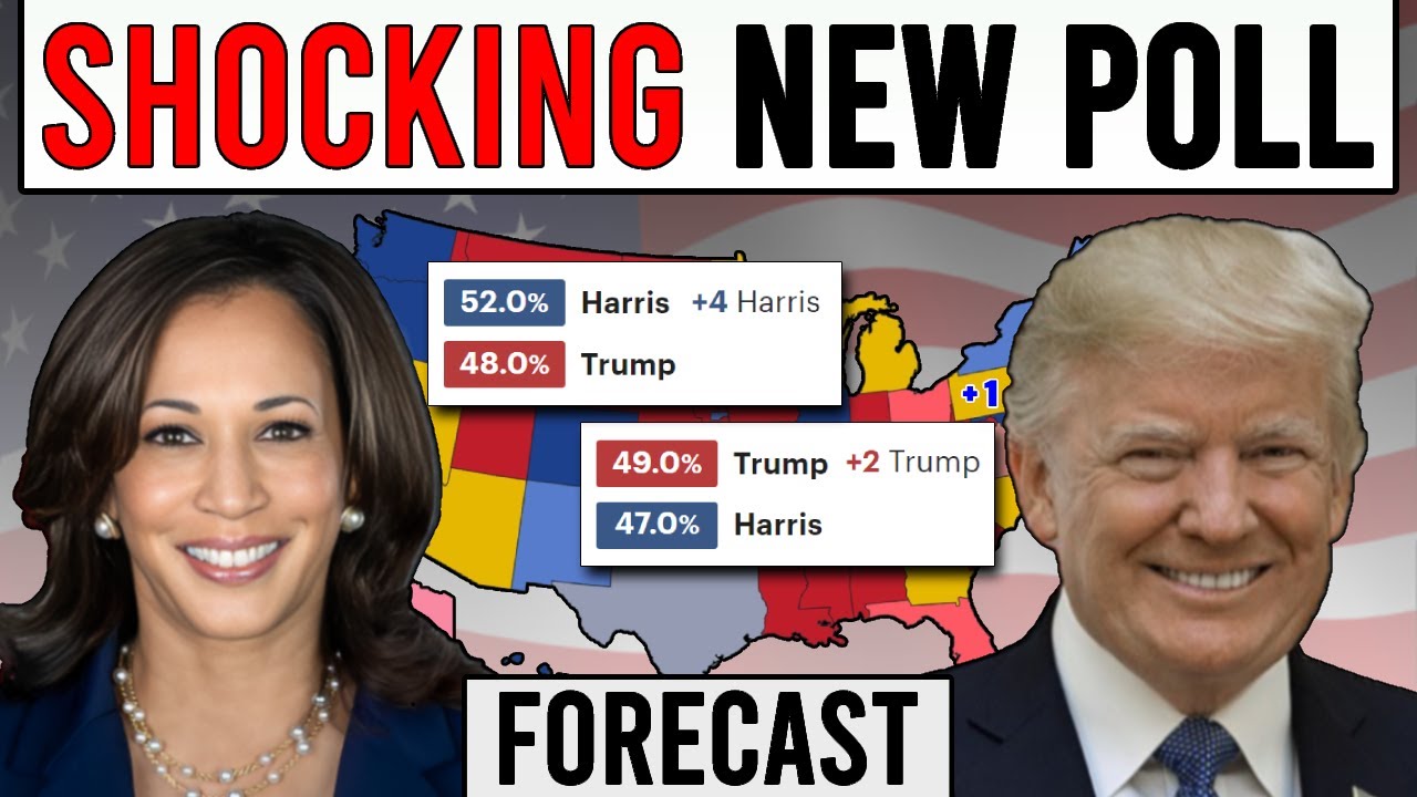 Poll Test Map Members 2024 Election Map Based on the NEWEST Poll for All 50 STATES ...