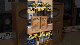 60s Vintage DIY TESLA BOOKSHELF SPEAKERS Sound Test BASS SPEAKER Budget Audio