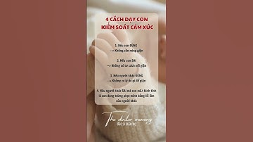 4 cách dạy con kiểm soát cảm xúc #tuduyhoctoan