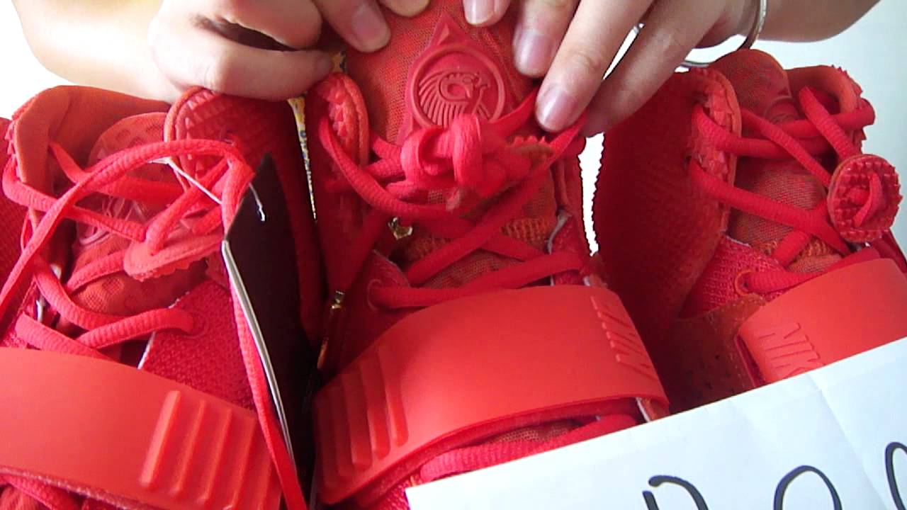 yeezy red october fake