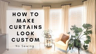 Make Any Curtain Look CUSTOM|| NO SEWING!!!! Easy Hack!