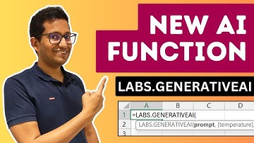 🤖 NEW AI Function in Excel - LABS.GENERATIVEAI (CHATGPT inside Excel Formulas)