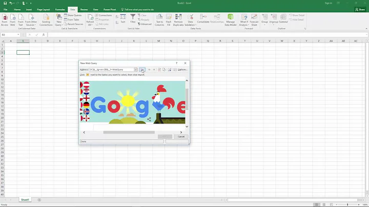 Excel Power Query using Web Query