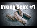 Forging A Viking Seax From Anchor Chain Wrought Iron & Damascus Steel, Bladesmithing And Knifemaking