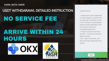 USDT Withdrawl in NGR Full Detailed || NGR Energey APP