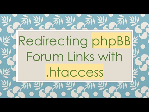 Redirecting phpBB Forum Links with .htaccess