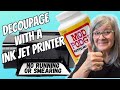 Inkjet printer transfer without smudging prints