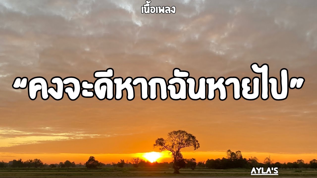 คงดีหากฉันหายไป | AYLA’s (เนื้อเพลง)🎶🎧