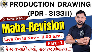 Production Drawing Revision | PDR IMP Question | Production Drawing MSBTE Diploma | Vineet Tutorials