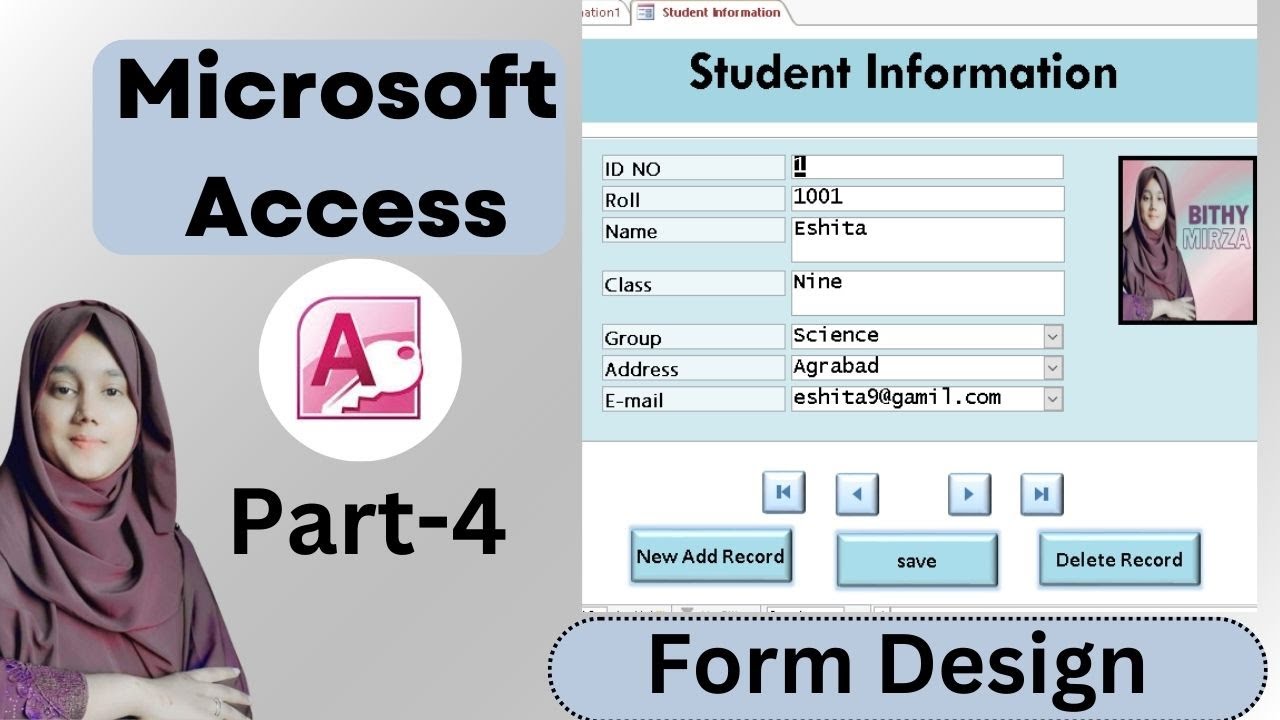 How to create a form design In MS Access / এক্সেস ফর্ম ডিজাইন/ form ...