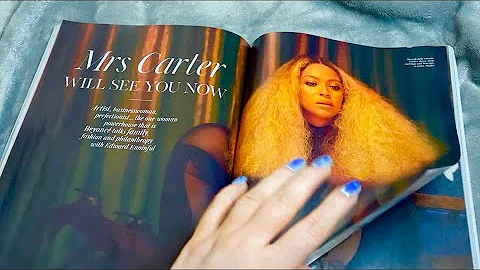 ASMR Relaxing Magazine Flip Through | Beyonce | Vogue | Soft Spoken