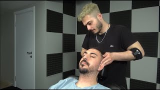 ASMR Crazy Barber Tunahan Head Massage, Face Massage, Back massage