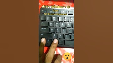 how to open on screen keyboard in windows with shortcut key? #tricks #shorts #search & solution.