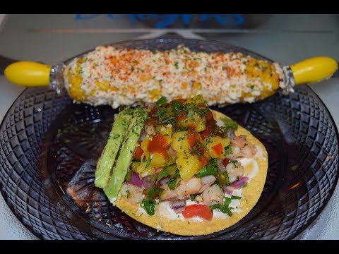 MsSprinkles Delights Ep 31 Airfryer Mexican Street Corn & Shrimp Ceviche Tostada-Pineapple Pico